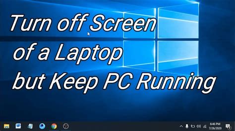 how to turn off a laptop screen